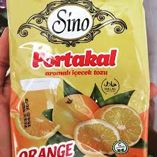 sino portakal aromalı içecek tozu 250g